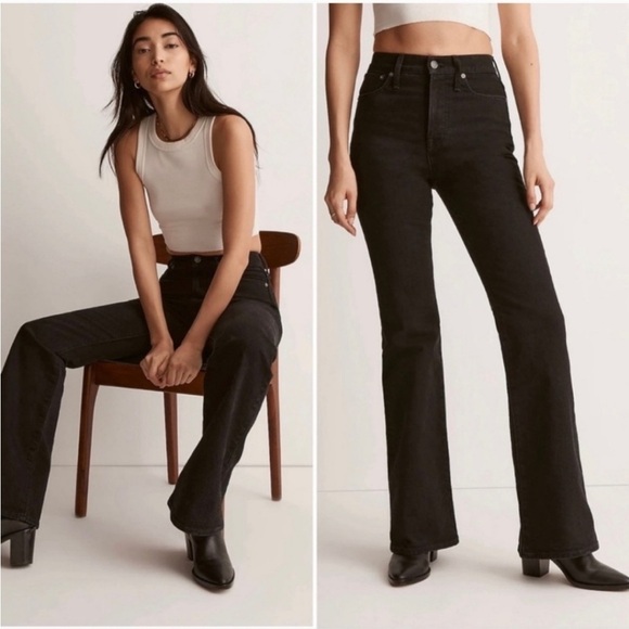 NWT Madewell The Perfect Vintage Flare Jeans Denim Jean DM6319 Sherborn Wash - Picture 2 of 10